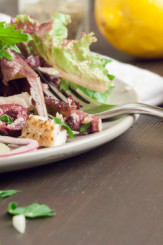 Tuscan Salad with Tuna Steak