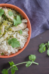 Shredded Chicken & Tomatillo Stew